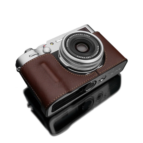 FUJIFILM X100V用 本革カメラケース ブラウン HG-X100VBR