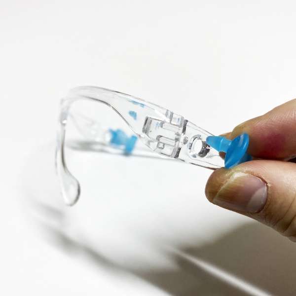 フルフェイスクリアシールド 眼鏡タイプ メガネ1個・シールド3枚セット YHDFFSGLS-CL3_6