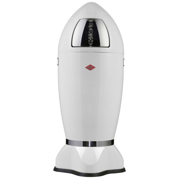 スペースロケットビン＆メタルライナー35L SPACEBOY ホワイト 138631-01［直径41.5cm×高さ97cm］