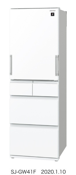 冷蔵庫 ホワイト SJ-GW41F-W [5ドア /左右開きタイプ /412L] 【お届け 