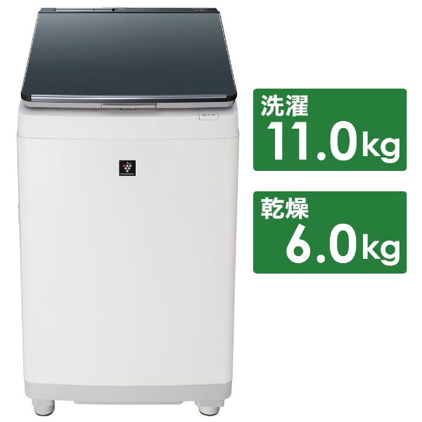 縦型洗濯乾燥機 シルバー系 ES-PW11E-S [洗濯11.0kg /乾燥6.0kg /ヒーター乾燥(排気タイプ) /上開き] 【お届け地域限定商品】