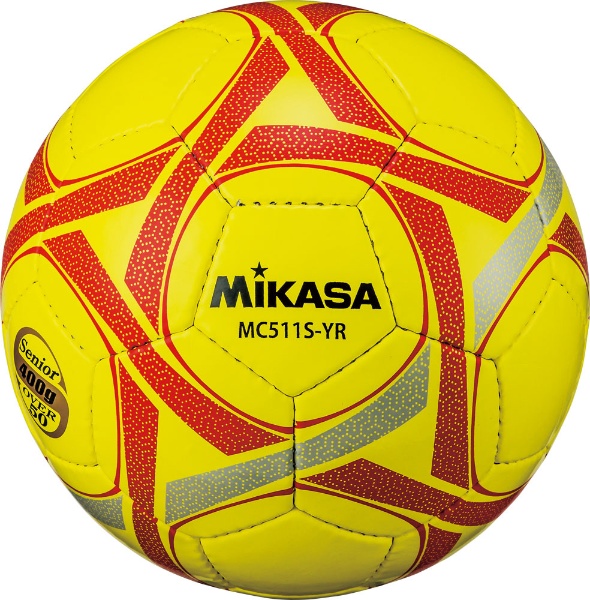 サッカーボール シニア 5号球 新商品 軽量400g イエロー×レッド 公式ショップ シニア50歳以上 MC511S-YR