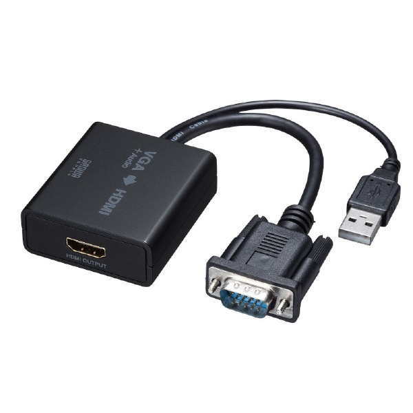 VGA信号HDMI変換コンバーター ブラック VGA-CVHD7 [1入力 /1出力 /自動] サンワサプライ｜SANWA SUPPLY 通販 |  ビックカメラ.com