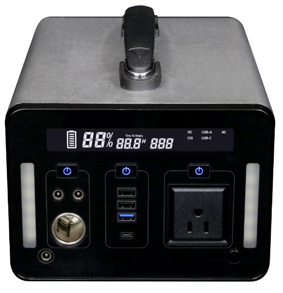 ポータブル蓄電池 SKJ-MT1000SB [リチウムイオン電池 /8出力 /AC・DC充電 /USB Power Delivery対応]