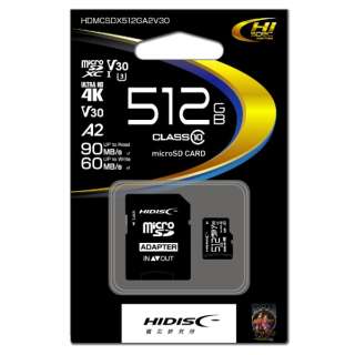 microSDXCJ[h HDMCSDX512GA2V30 [Class10 /512GB]