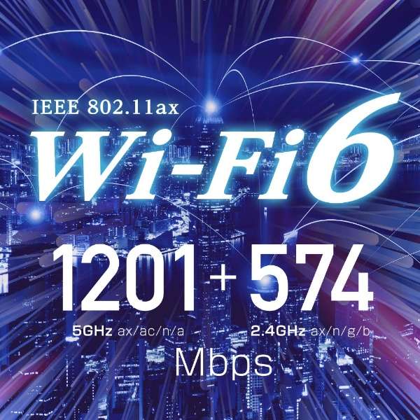 Wi-Fi路由器1201+574Mbps(Chrome/Android/iPadOS/iOS/Mac/Windows11对应)WN-DAX1800GR[Wi-Fi 6(ax)/IPv6对应]_3