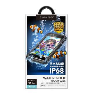 iPhone 11 Prop@EH[^[v[tP[X ubN Premium Style ׯ PG-19AWP01BK