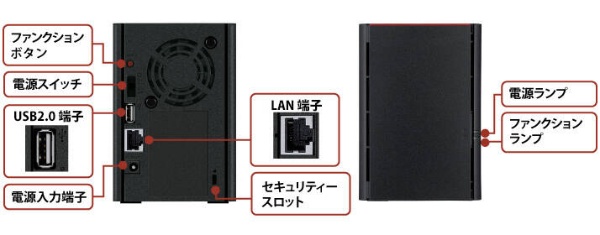 ネットワーク対応HDD［12TB搭載 /2ベイ］ LinkStation RAID機能対応