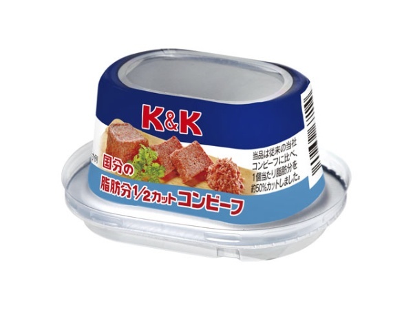コンビーフ80g【おつまみ・食品】　KK　通販　脂肪分１／２カット　K＆K