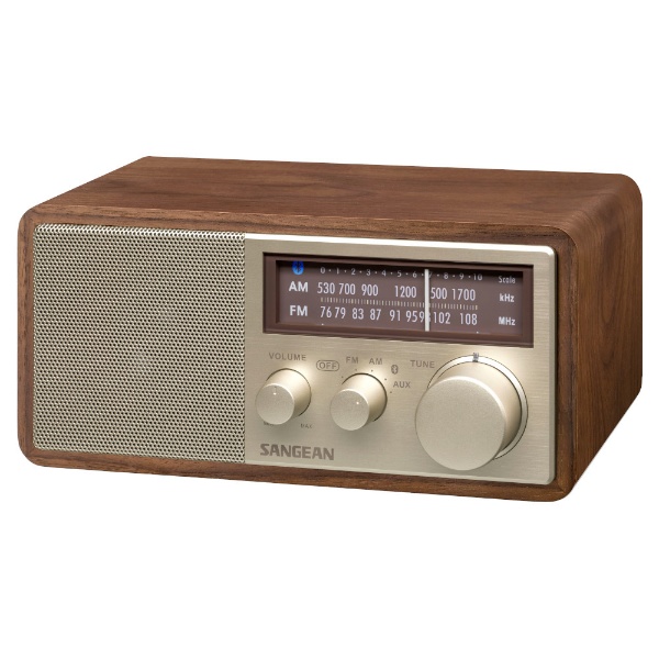 FM/AMラジオ対応 ブルートゥーススピーカー ウォールナット WR-302 [Bluetooth対応]