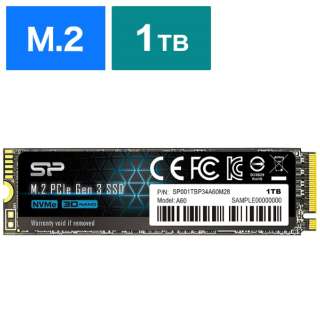 SP001TBP34A60M28 SSD PCI-Expressڑ PCIe Gen3~4 P34A60 [1TB /M.2]
