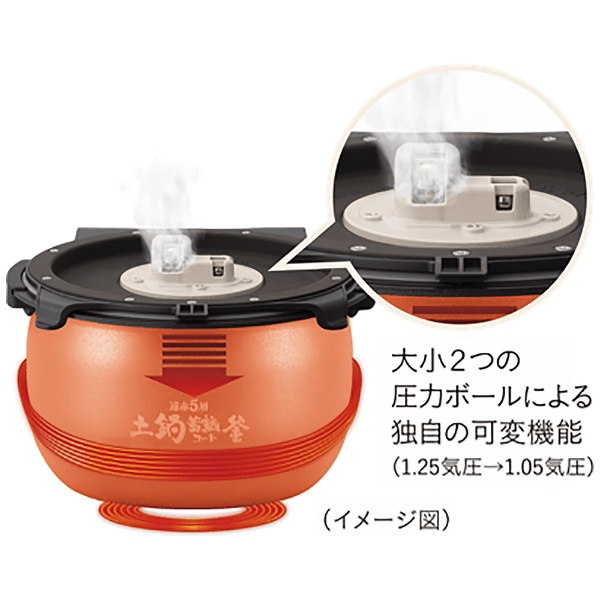 炊飯器 炊きたて ご泡火炊き オフホワイト JPI-A180WO [1升 /圧力IH]