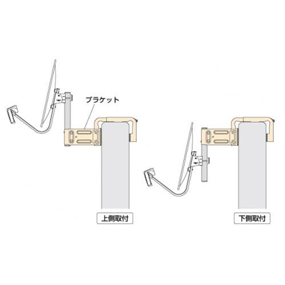 BS･CSアンテナ用 コンクリート手すり挟み込み金具（50cm以下用） PAX-NT-K