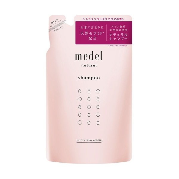 medel (メデル) ナチュラル シャンプー シトラスリラックスアロマ つめかえ用 350ml メデル