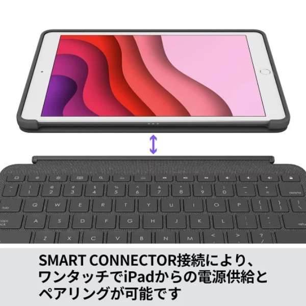 附带供10.2英寸iPad(第7/8/9代)使用的触控板的键盘包COMBO TOUCH石墨iK1057BKA_6