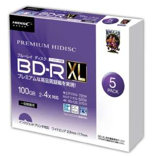 BD-R XL HDVBR100YP5SC [5 /100GB /CNWFbgv^[Ή]