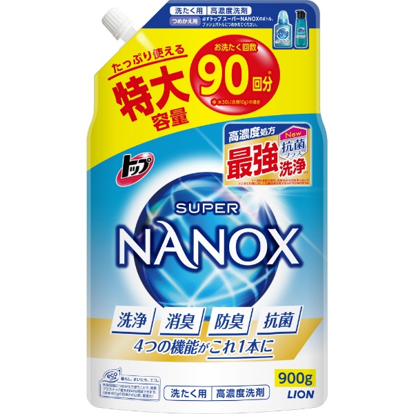 トップ スーパーNANOX（ナノックス） つめかえ用 特大 900g LION