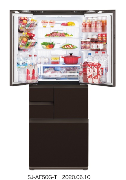 冷蔵庫 プラズマクラスター冷蔵庫 ブラウン SJ-AF50G-T [6ドア /観音開きタイプ /502L] 【お届け地域限定商品】