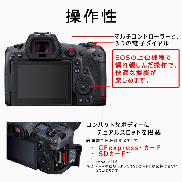 ビックカメラ.com - EOS R5 ミラーレス一眼カメラ ブラック EOSR5 [ボディ単体]