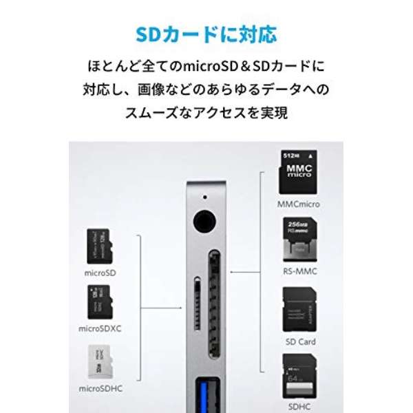 mUSB-C IXX J[hXbg2 / HDMI / 3.5mm / USB-A / USB-Cn USB PDΉ 60W hbLOXe[V O[ A83620A1 [USB Power DeliveryΉ]_6