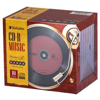 供音乐使用的CD-R Phono-R留声机公亩AR80FHX10V6[10张/700MB]
