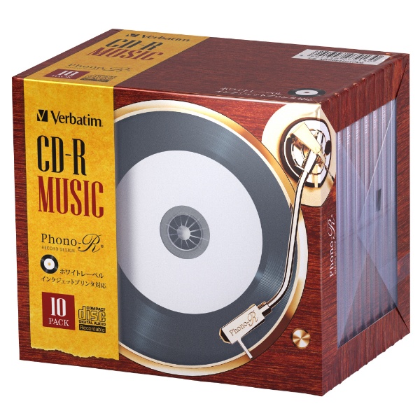 音楽用CD-R Phono-R ﾌｫﾉｱｰﾙ AR80FHP10V6 [10枚 /700MB /インクジェット