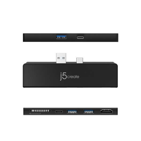 Surface Pro 7pmUSB-C / USB-A IXX J[hXbg2 / HDMI / USB-A2 / USB-CnhbLOXe[V ubN JCD324B_3