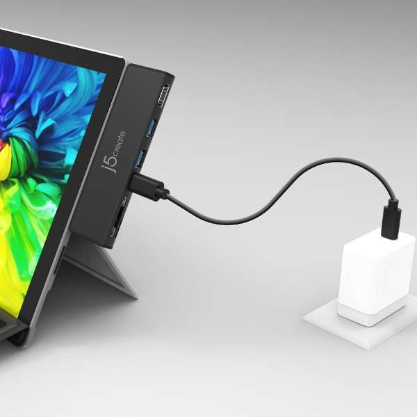Surface Pro 7pmUSB-C / USB-A IXX J[hXbg2 / HDMI / USB-A2 / USB-CnhbLOXe[V ubN JCD324B_6