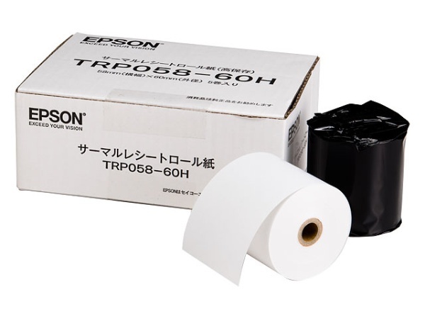 エプソン TRP058-60 対応 汎用 感熱レジロール紙 100巻パック - 1