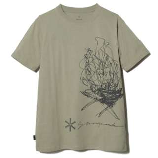 メンズ Tシャツ カットソー Takibi シリーズ Takibi Graphic Tee Sサイズ Khaki Ts au2kh スノーピーク Snow Peak 通販 ビックカメラ Com