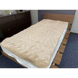 [敷垫衬]热情的流利的敷垫衬素色加宽单人床尺寸(120x200cm/BRAUN)