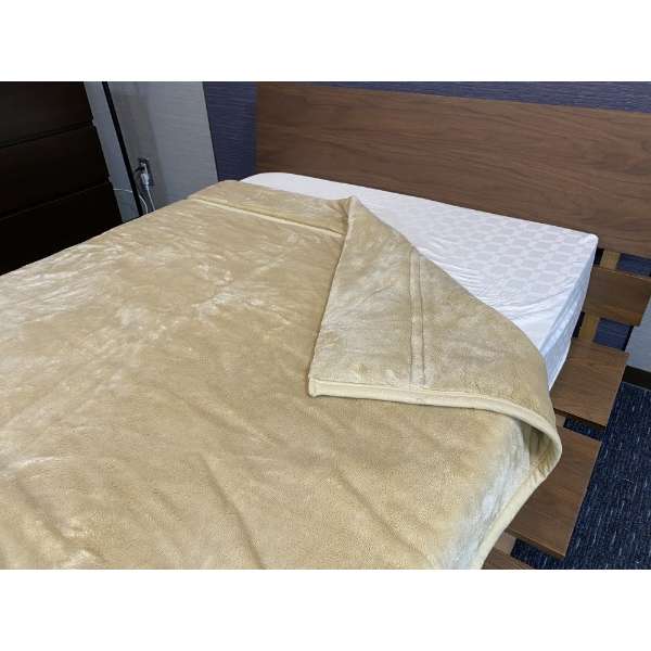 [毯子]棉让进入光滑的毯子汉克单人尺寸(140x200cm/浅驼色)_3