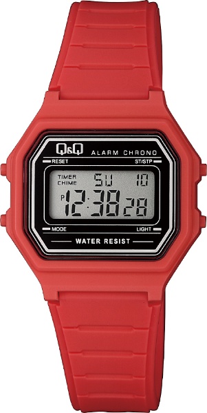 Q&Q　デジタル腕時計 レッド M173J021