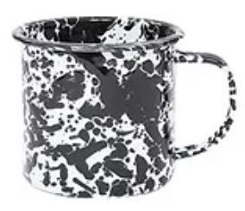 啤酒杯茶杯Splatter MUG(354ml、高度8cm/BLACK)D11)