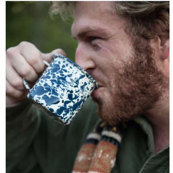 茶杯Splatter SMALL FOOTED BOWL(出自为473ml、高6.3 x 12.7cm/GREY)D02[处分品外装的不良的退货、交换不可]_3)