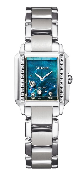 限定1200本 CITIZEN L シチズン エル エコ ソーラー時計 永遠の定番 ダイヤモンド EG7060-93W スクエアケース ドライブ時計 全品送料無料