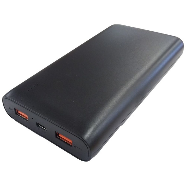 QC3.0対応 モバイルバッテリー[USB Power Delivery対応] ブラック HD-MBPD45W20000BTBK [20000ｍAh  /USB Power Delivery・Quick Charge対応 /3ポート /充電タイプ]