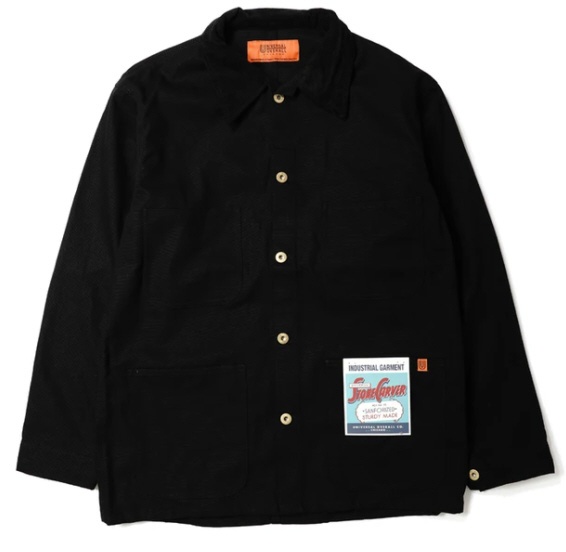 メンズ ジャケット CORDURY COLLAR COVERALL(Mサイズ/ブラック