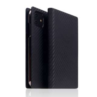 iPhone 12/12 Pro 6.1C`Ήcarbon leather case Black
