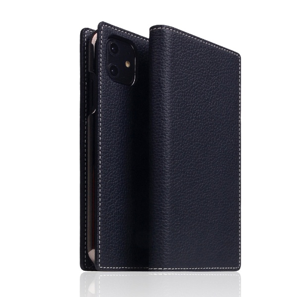 iPhone 12 Pro 日本最大級の品揃え 6.1インチ対応Full １着でも送料無料 Grain Blue Case Black Leather