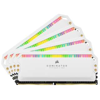 増設メモリ DOMINATOR PLATINUM RGB ホワイト CMT32GX4M4C3600C18W [DIMM DDR4 /8GB /4枚]
