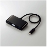 ［USB-C オス→メス VGA / USB-A / USB-C］USB PD対応 60W ドッキングステーション (iPadOS/Mac/Windows11対応) ブラック DST-C14BK [USB Power Delivery対応]