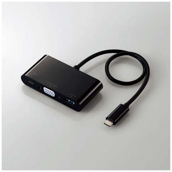 ［USB-C オス→メス VGA / USB-A / USB-C］USB PD対応 60W ドッキングステーション (iPadOS/Mac/Windows11対応) ブラック DST-C14BK [USB Power Delivery対応]_1