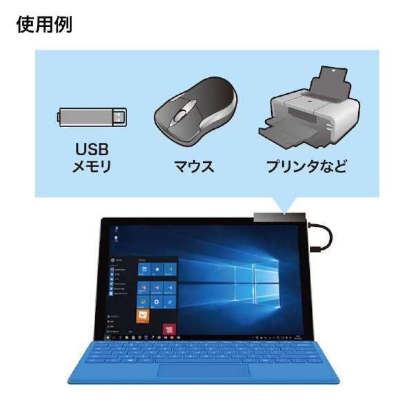 USB-3TCH27BK USB-C  USB-A ϊnu (Chrome/iPadOS/Mac/Windows11Ή) ubN [oXp[ /3|[g /USB 3.2 Gen1Ή]_7