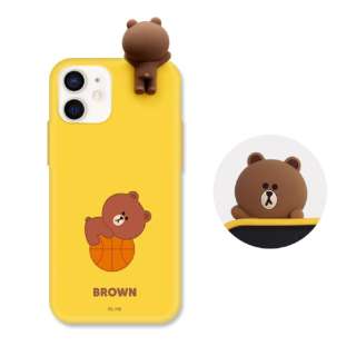 iPhone 12 mini 5.4C`ΉFigure COLOR SOFT Basketball BROWN