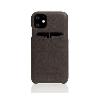 iPhone 12 mini 5.4C`Ή Full Grain Leather Back Case@Brown Cream