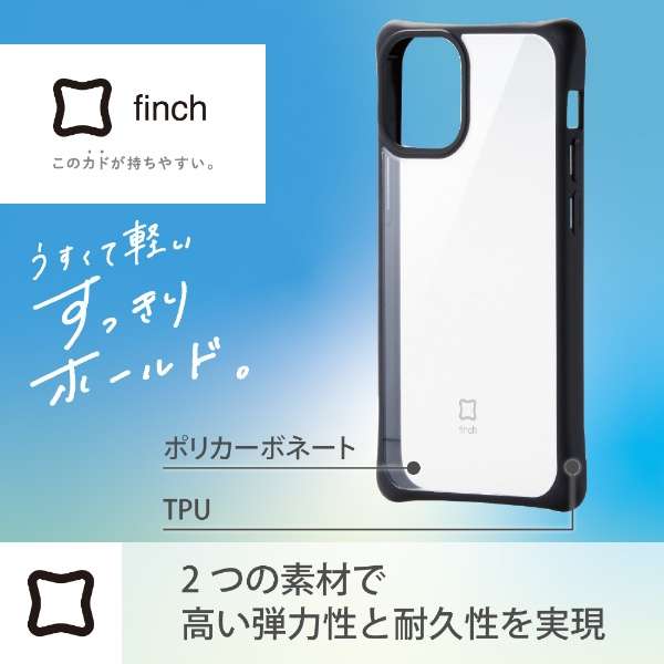 iPhone 12 mini 5.4C`Ή nCubhP[X finch XbLz[h NAubN_2