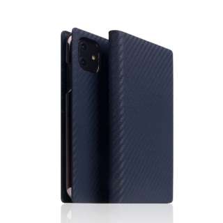 iPhone 12 mini 5.4C`Ή carbon leather case Navy