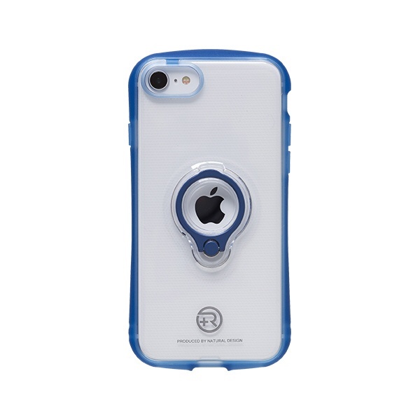 iPhoneSE2 フィンガーリング付衝撃吸収背面ケース +R Clear Blue iPSE+R03 ナチュラルデザイン｜NATURAL  design 通販