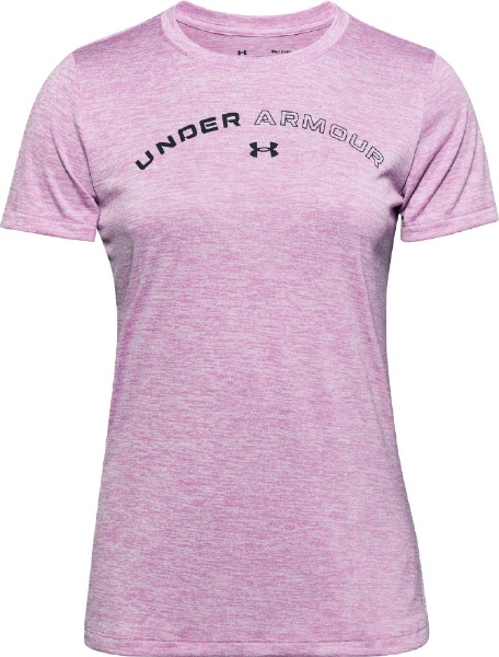 レディース ルーズ 流行 Tシャツ UA Tech Twist Graphic 高い素材 Lilac×Black 1356304-537 Purple×Crystal Tee Polar XLサイズ